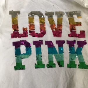 White hoodie by Pink